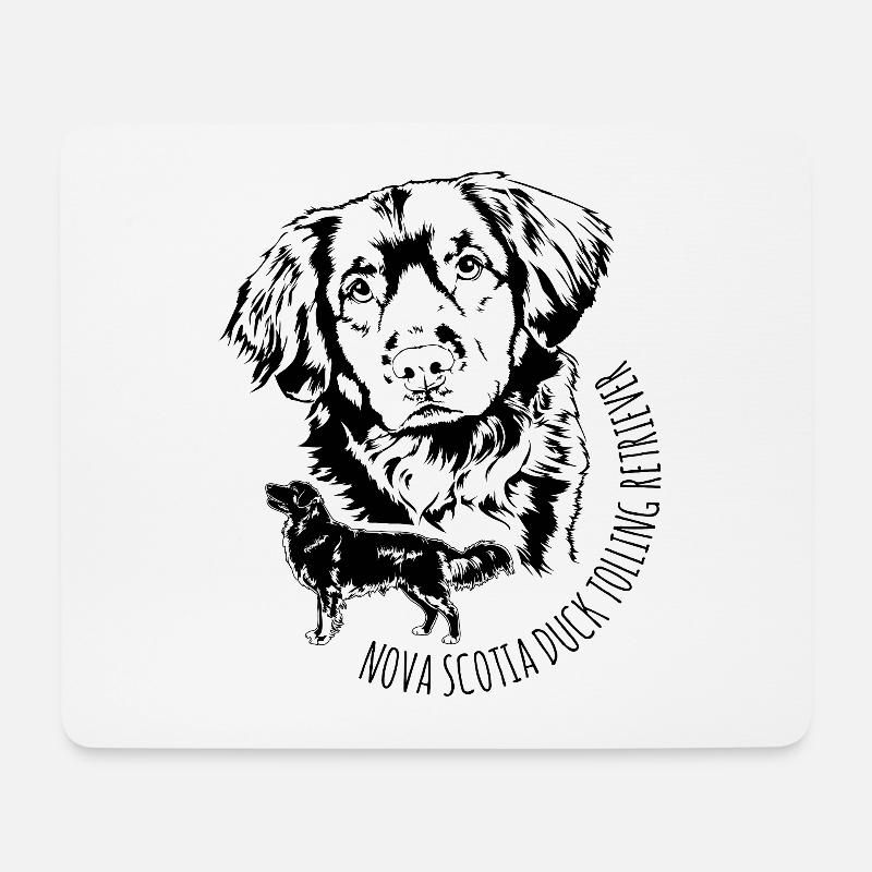 Nova Scotia Duck Tolling Retriever Toller Wilsigns - Mousepad (Querformat) - Weiß