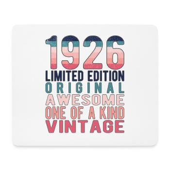 Limited Edition Since 1926 Birthday Vintage 1926 - Mouse Pad (horizontal) - white - Front
