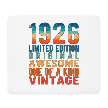Limited Edition Since 1926 Birthday Vintage 1926 - Mouse Pad (horizontal) - white - Front