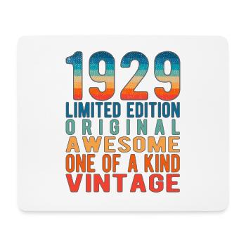 Limited Edition seit 1929 Geburtstag Vintage 1929 - Mousepad (Querformat) - Weiß - Vorne