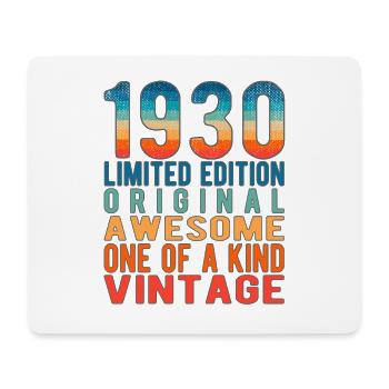 Limited Edition Since 1930 Birthday Vintage 1930's - Mouse Pad (horizontal) - white - Front