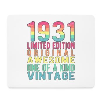Limited Edition Since 1931 Birthday Vintage 1931 - Mouse Pad (horizontal) - white - Front