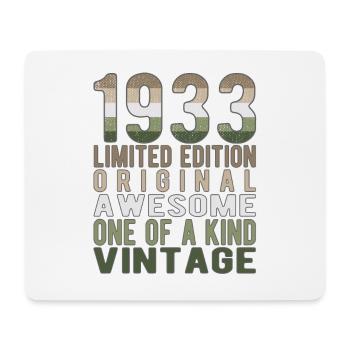 Edition limitée depuis 1933 Anniversaire Millésime 1933 - Tapis de souris (format paysage) - blanc - Devant