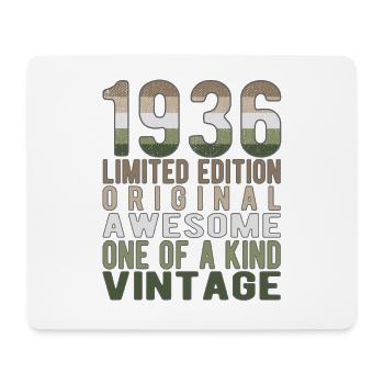 Edition limitée depuis 1936 Anniversaire Millésime 1936 - Tapis de souris (format paysage) - blanc - Devant