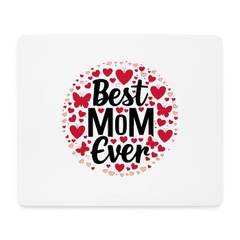 Best Mom Forever - Cadeau de fête des mères - Tapis de souris (format paysage) - blanc - Devant