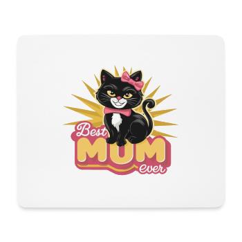 Best Mom Forever - Chat à motif de fête des mères - Tapis de souris (format paysage) - blanc - Devant