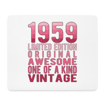 Limited Edition seit 1959 Geburtstag Vintage 1959 - Mousepad (Querformat) - Weiß - Vorne