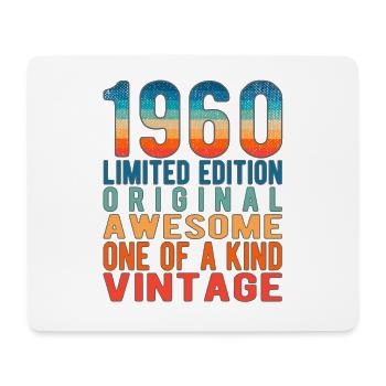 Édition limitée depuis 1960 anniversaire Vintage des années 1960 - Tapis de souris (format paysage) - blanc - Devant