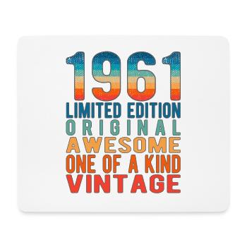 Edition limitée depuis 1961 Anniversaire Millésime 1961 - Tapis de souris (format paysage) - blanc - Devant