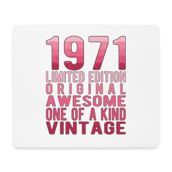 Limited Edition Since 1971 Birthday Vintage 1971 - Mouse Pad (horizontal) - white - Front