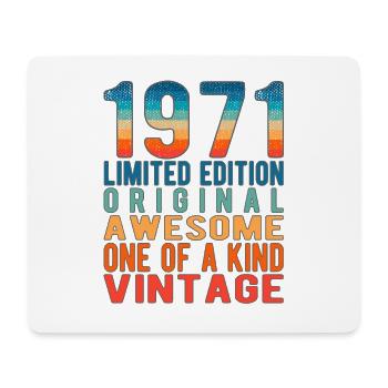 Limited Edition Since 1971 Birthday Vintage 1971 - Mouse Pad (horizontal) - white - Front