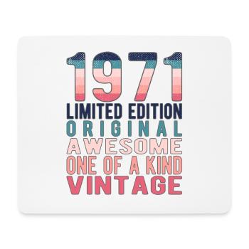 Limited Edition Since 1971 Birthday Vintage 1971 - Mouse Pad (horizontal) - white - Front