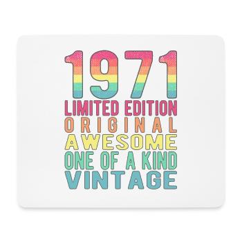 Limited Edition Since 1971 Birthday Vintage 1971 - Mouse Pad (horizontal) - white - Front
