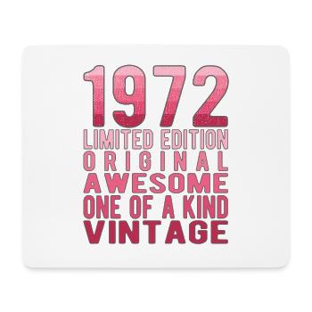 Limited Edition Since 1972 Birthday Vintage 1972 - Mouse Pad (horizontal) - white - Front