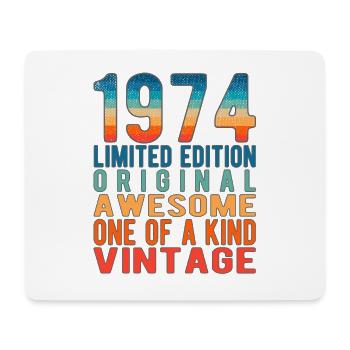 Limited Edition Since 1974 Birthday Vintage 1974 - Mouse Pad (horizontal) - white - Front