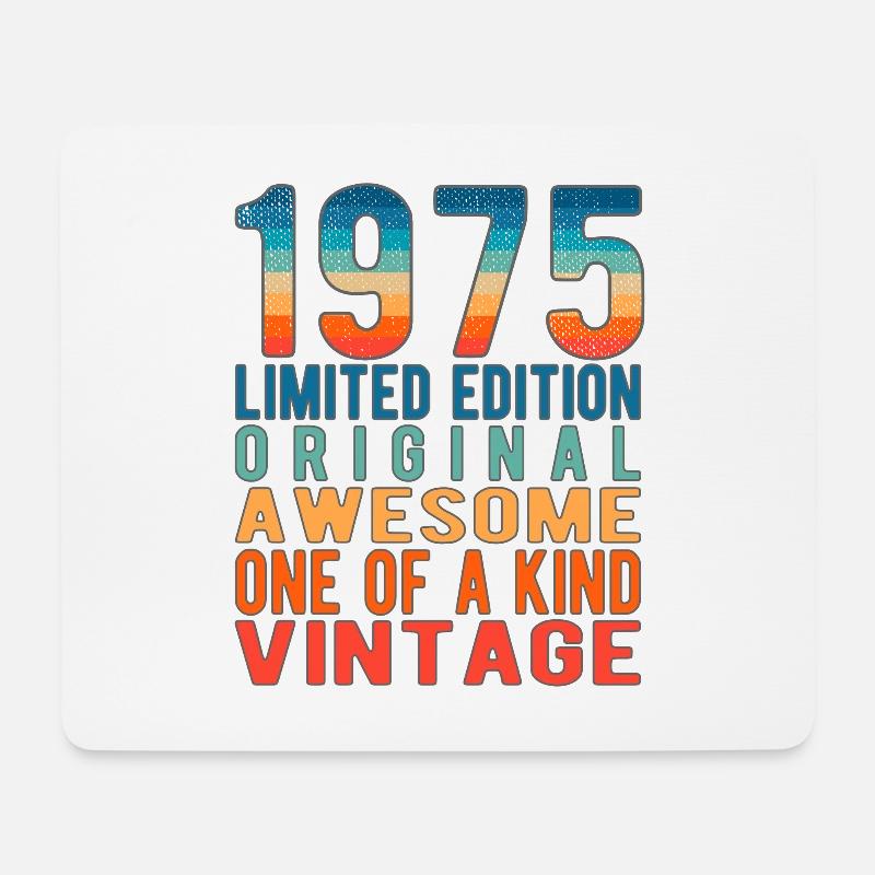 Limited Edition seit 1975 Geburtstag Vintage 1975 - Mousepad (Querformat) - Weiß