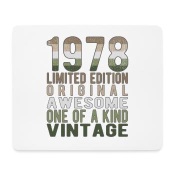 Limited Edition seit 1978 Geburtstag Vintage 1978 - Mousepad (Querformat) - Weiß - Vorne