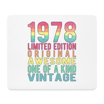Limited Edition seit 1978 Geburtstag Vintage 1978 - Mousepad (Querformat) - Weiß - Vorne