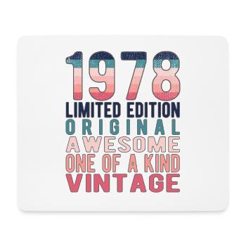 Limited Edition seit 1978 Geburtstag Vintage 1978 - Mousepad (Querformat) - Weiß - Vorne