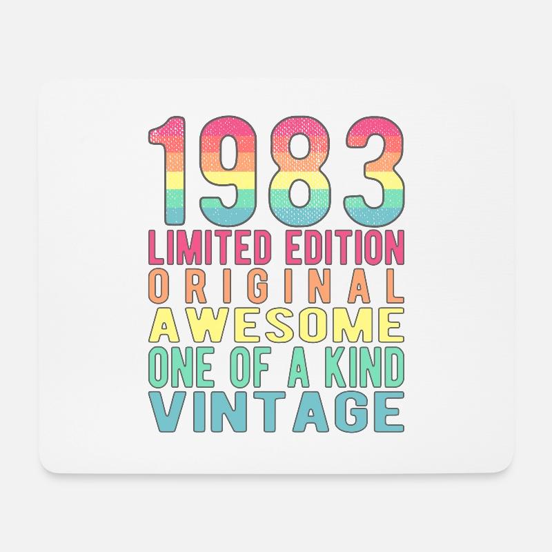 Limited Edition seit 1983 Geburtstag Vintage 1983 - Mousepad (Querformat) - Weiß