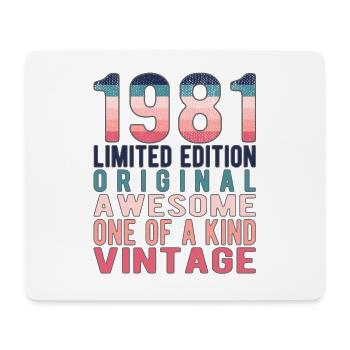 Limited Edition seit 1981 Geburtstag Vintage 1981 - Mousepad (Querformat) - Weiß - Vorne