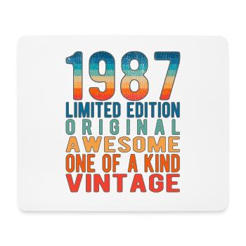 Limited Edition seit 1987 Geburtstag Vintage 1987 - Mousepad (Querformat) - Weiß - Vorne