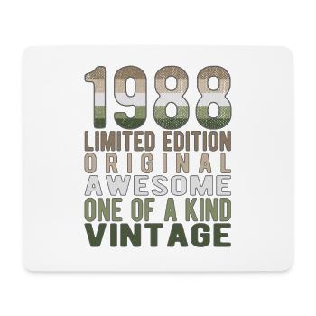 Limited Edition seit 1988 Geburtstag Vintage 1988 - Mousepad (Querformat) - Weiß - Vorne
