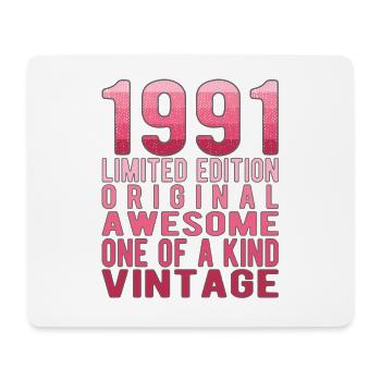Limited Edition seit 1991 Geburtstag Vintage 1991 - Mousepad (Querformat) - Weiß - Vorne