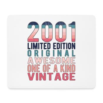 Limited Edition seit 2001 Geburtstag Vintage 2001 - Mousepad (Querformat) - Weiß - Vorne