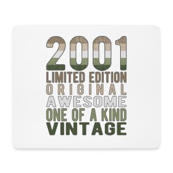 Limited Edition seit 2001 Geburtstag Vintage 2001 - Mousepad (Querformat) - Weiß - Vorne