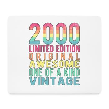 Limited Edition seit 2000 Geburtstag Vintage 2000 - Mousepad (Querformat) - Weiß - Vorne