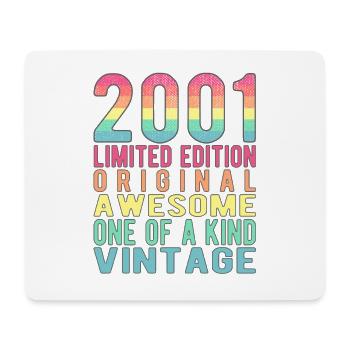 Limited Edition seit 2001 Geburtstag Vintage 2001 - Mousepad (Querformat) - Weiß - Vorne