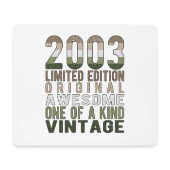 Limited Edition seit 2003 Geburtstag Vintage 2003 - Mousepad (Querformat) - Weiß - Vorne
