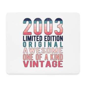 Limited Edition seit 2003 Geburtstag Vintage 2003 - Mousepad (Querformat) - Weiß - Vorne