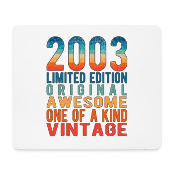 Limited Edition seit 2003 Geburtstag Vintage 2003 - Mousepad (Querformat) - Weiß - Vorne