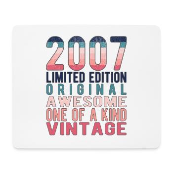 Limited Edition Since 2007 Birthday Vintage 2007 - Mouse Pad (horizontal) - white - Front