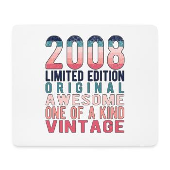 Limited Edition seit 2008 Geburtstag Vintage 2008 - Mousepad (Querformat) - Weiß - Vorne
