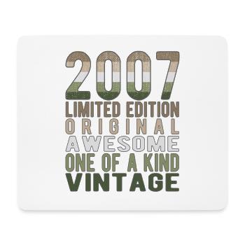 Limited Edition Since 2007 Birthday Vintage 2007 - Mouse Pad (horizontal) - white - Front