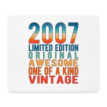 Limited Edition Since 2007 Birthday Vintage 2007 - Mouse Pad (horizontal) - white - Front