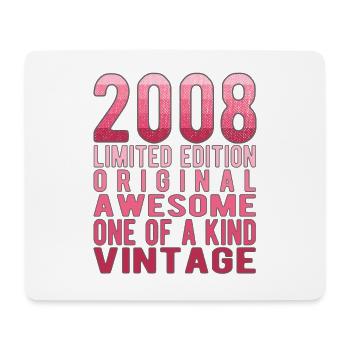 Limited Edition seit 2008 Geburtstag Vintage 2008 - Mousepad (Querformat) - Weiß - Vorne
