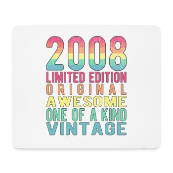 Limited Edition seit 2008 Geburtstag Vintage 2008 - Mousepad (Querformat) - Weiß - Vorne