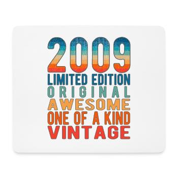 Limited Edition Since 2009 Birthday Vintage 2009 - Mouse Pad (horizontal) - white - Front