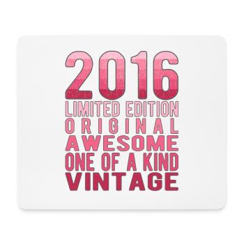 Limited Edition Since 2016 Birthday Vintage 2016 - Mouse Pad (horizontal) - white - Front