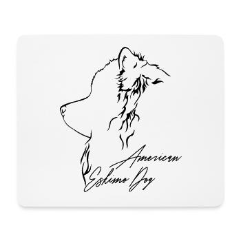 Profil de chien esquimau américain chiens Wilsigns - Tapis de souris (format paysage) - blanc - Devant