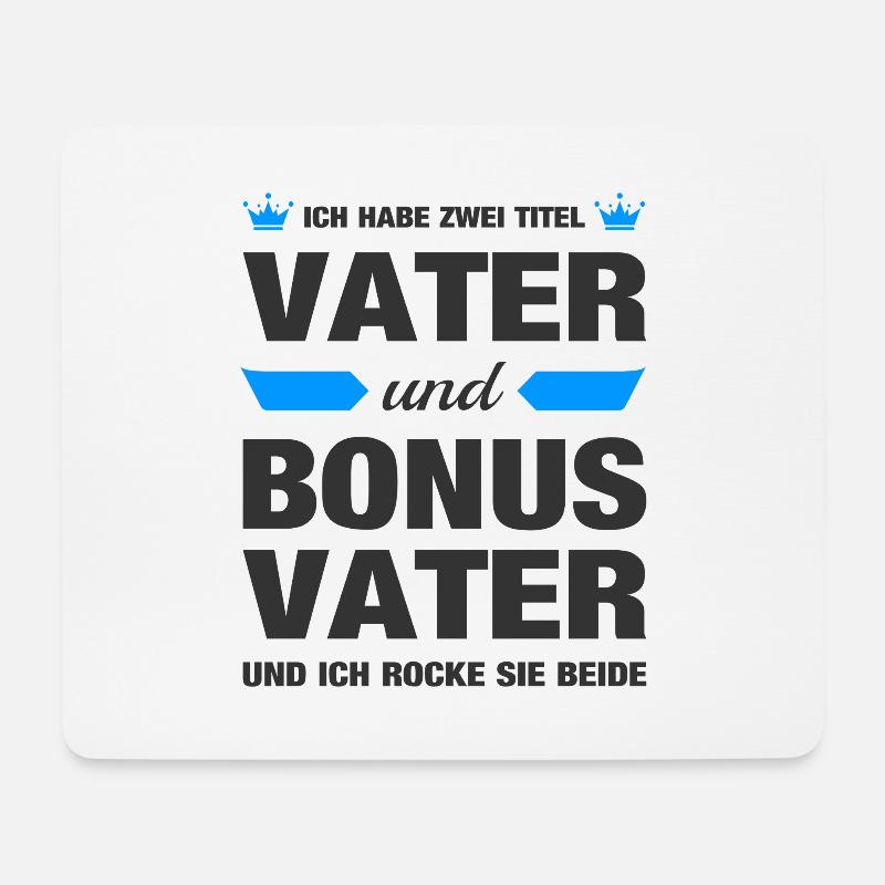 Bonus Vater Papa Dad Stiefvater Vatertag Geschenk - Mousepad (Querformat) - Weiß