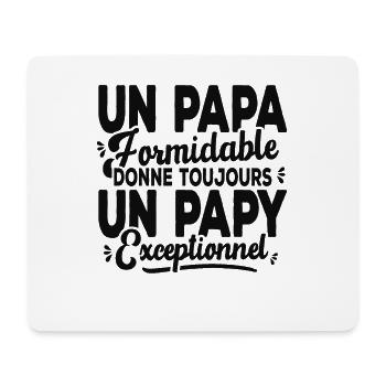 Un Papa Formidable Donne Un Papy Exceptionnel - Tapis de souris (format paysage) - blanc - Devant