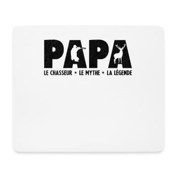 Papa Le Chasseur L'homme Le Mythe La Légende - Tapis de souris (format paysage) - blanc - Devant
