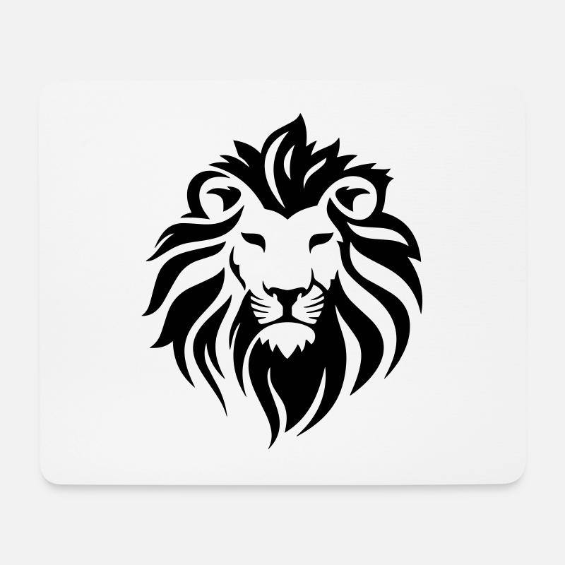 Weißer Löwe - Mousepad (Querformat) - Weiß