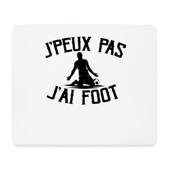 Je Peux Pas J'ai Foot - Tapis de souris (format paysage) - blanc - Devant