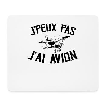 Je Peux Pas J'ai Avion - Tapis de souris (format paysage) - blanc - Devant
